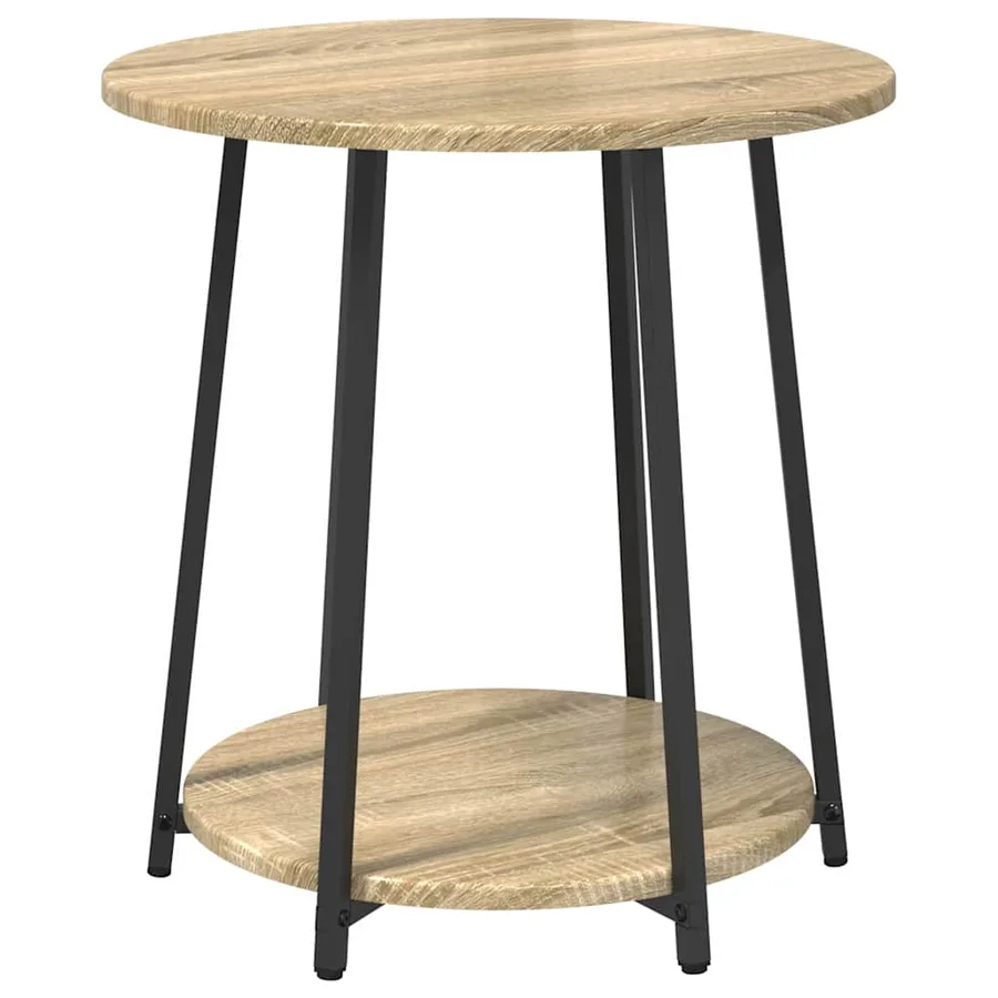 Ensemble de tables d'appoint 2 pcs Chêne Sonoma et noir - 5