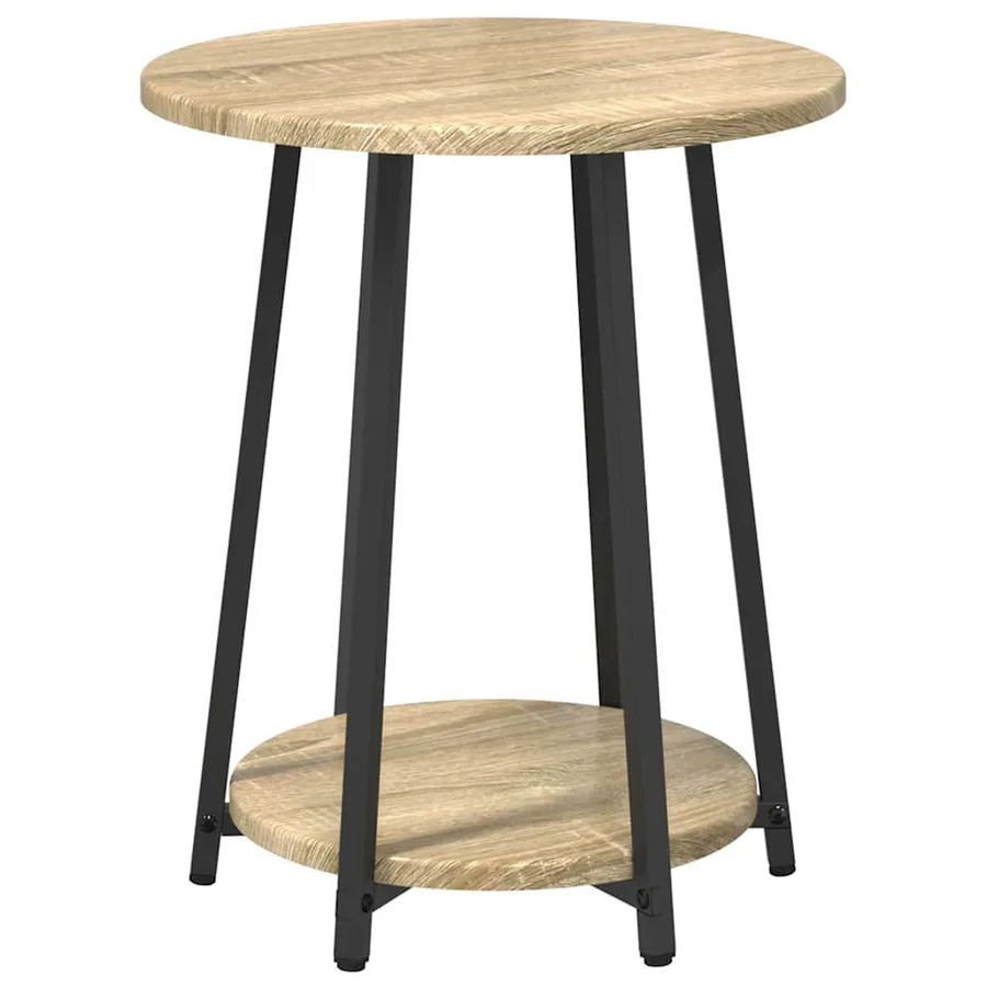 Ensemble de tables d'appoint 2 pcs Chêne Sonoma et noir - 6