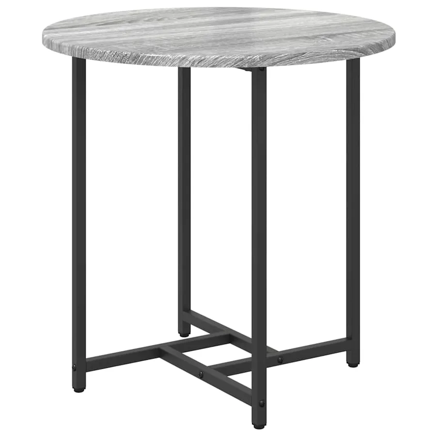 Ensemble de tables d'appoint 2 pcs Gris Sonoma et noir - 5