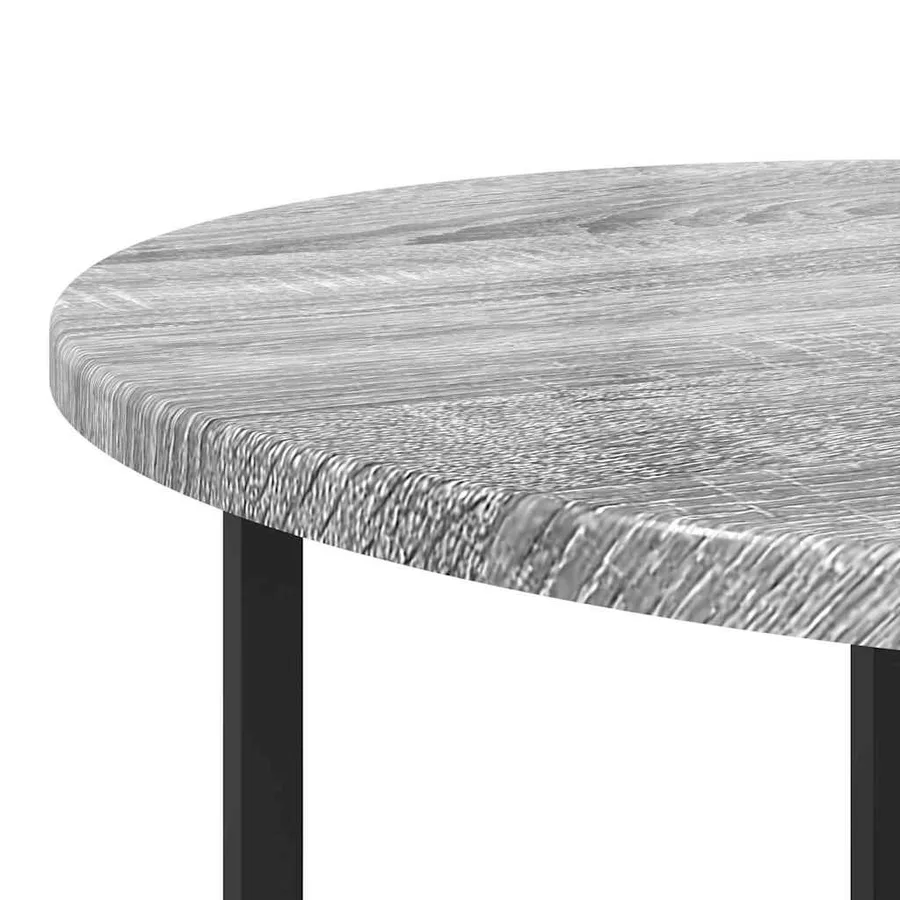 Ensemble de tables d'appoint 2 pcs Gris Sonoma et noir - 7
