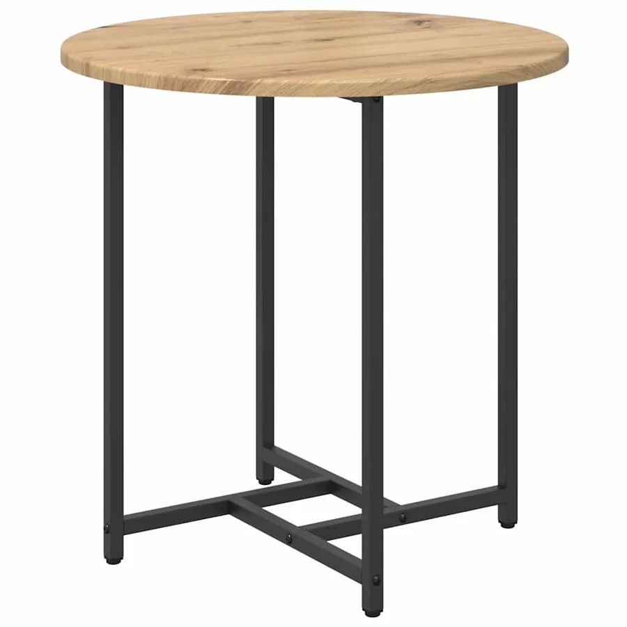 Ensemble de tables d'appoint 2 pc Chêne artisanal et noir - 5