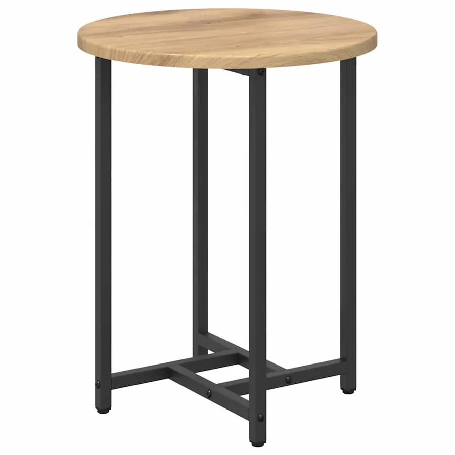 Ensemble de tables d'appoint 2 pc Chêne artisanal et noir - 6