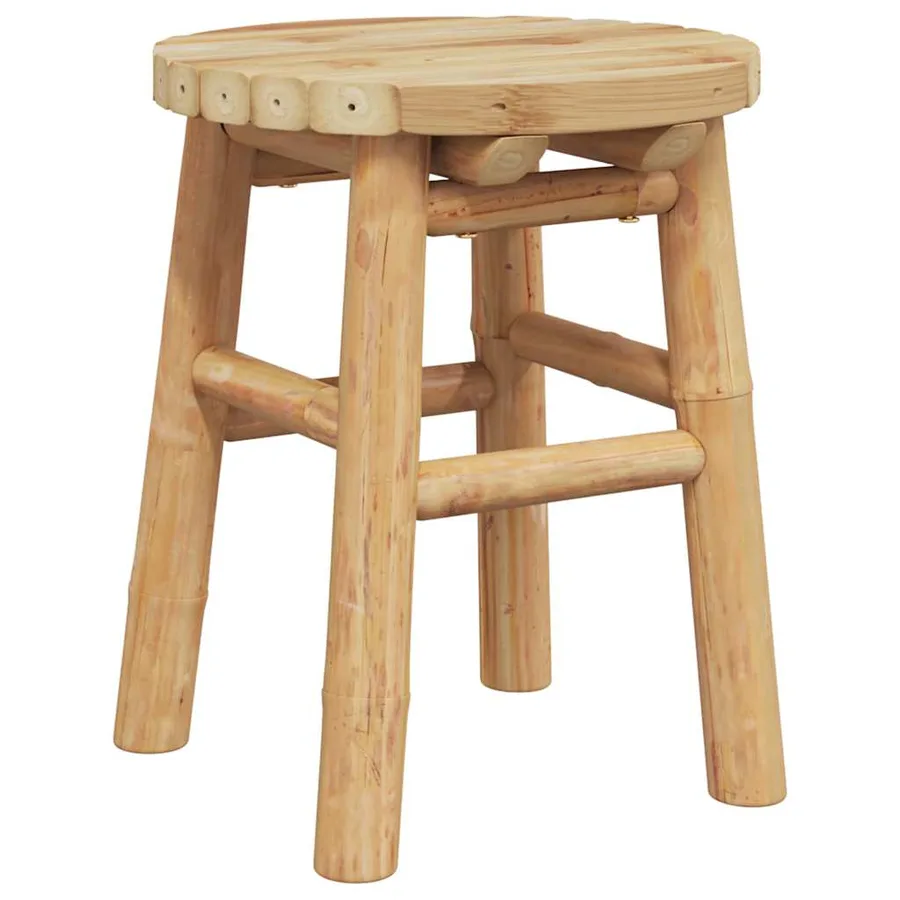 Tabouret Bambou naturel 30 x 30 x 36 cm Bambou - 2