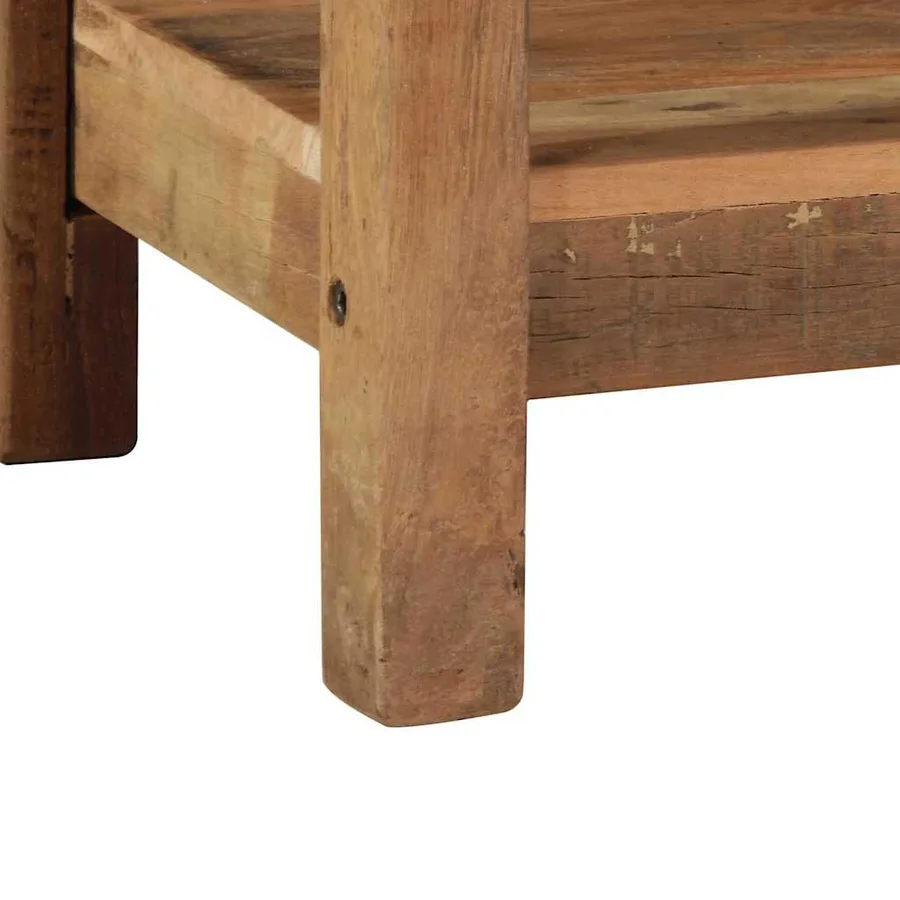 Table console Marron 107 x 33 x 76 cm Bois Recyclé Solide - 11