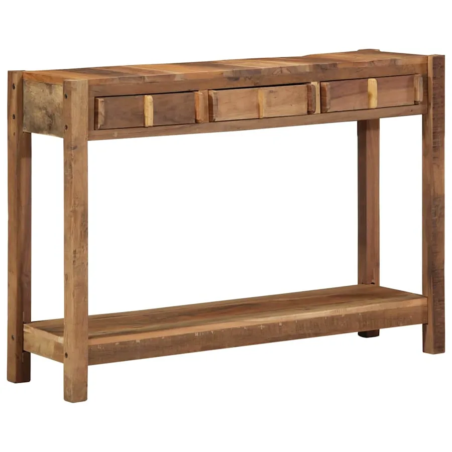Table console Marron 107 x 33 x 76 cm Bois Recyclé Solide - 2