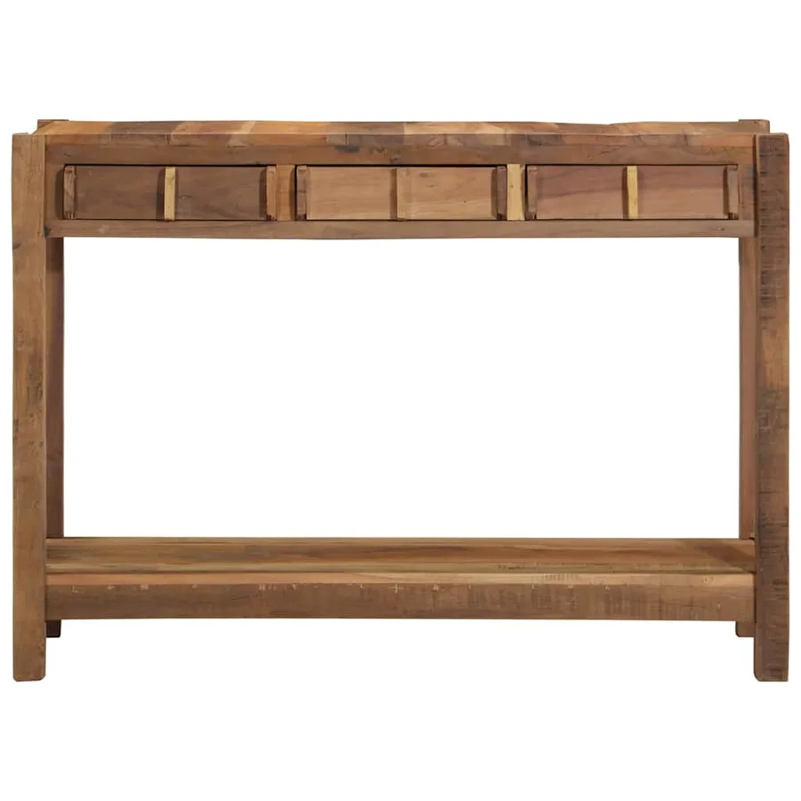 Table console Marron 107 x 33 x 76 cm Bois Recyclé Solide - 4