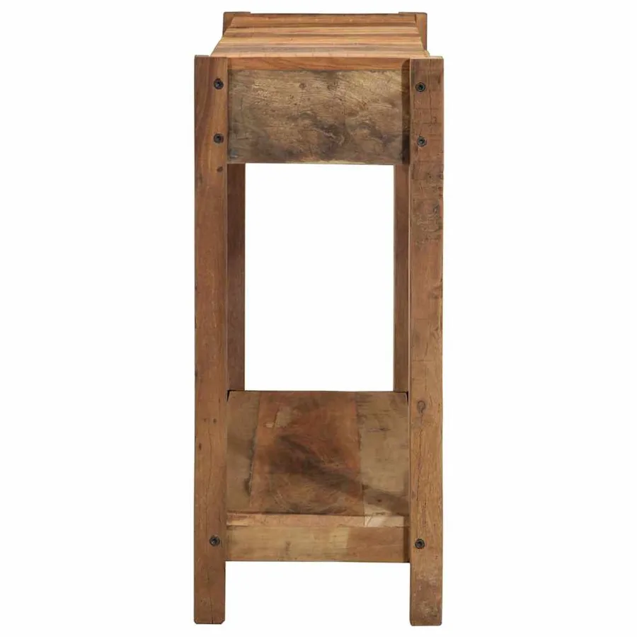 Table console Marron 107 x 33 x 76 cm Bois Recyclé Solide - 5