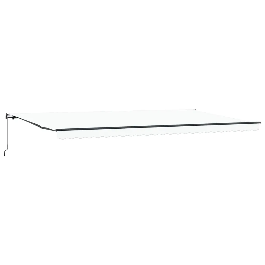Auvent rétractable Blanc 600 × 350 cm Polyester et Aluminium - 4