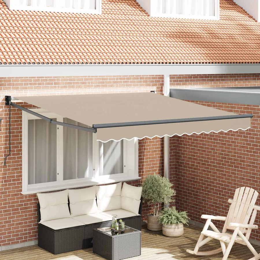 Auvent rétractable Beige 300 x 250 x 165 cm