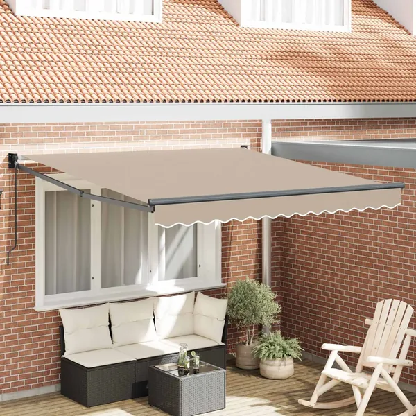 Auvent rétractable Beige 300 x 250 x 165 cm