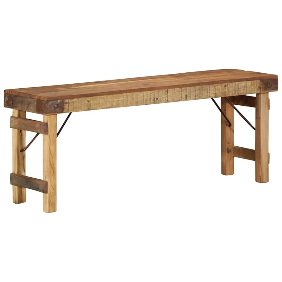 banc Naturel 110 x 35 x 46 cm Bois ancien récupéré