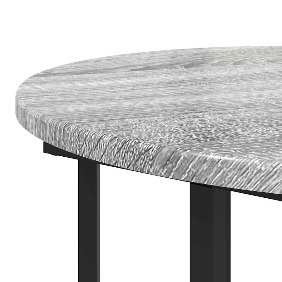 Ensemble de tables d'appoint avec étagère 2 pcs Gris - 7