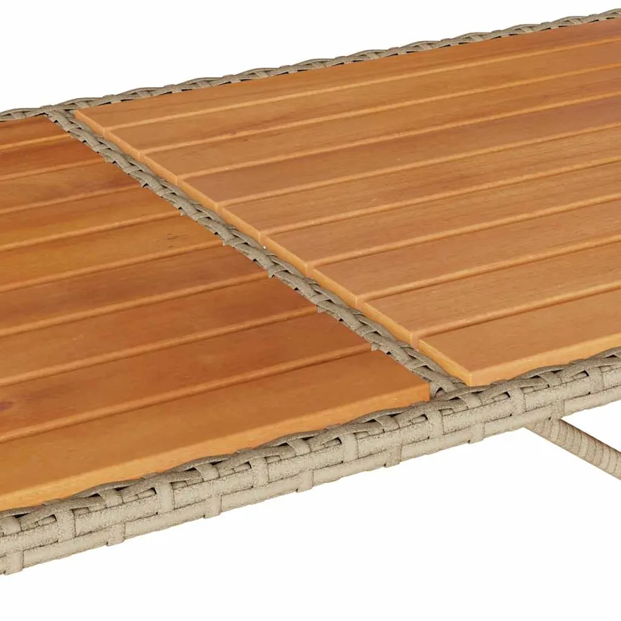Ensemble de salle à manger de jardin 3 pcs avec coussins beige résine tressée - 13