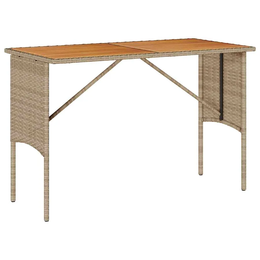 Ensemble de salle à manger de jardin 3 pcs avec coussins beige résine tressée - 6