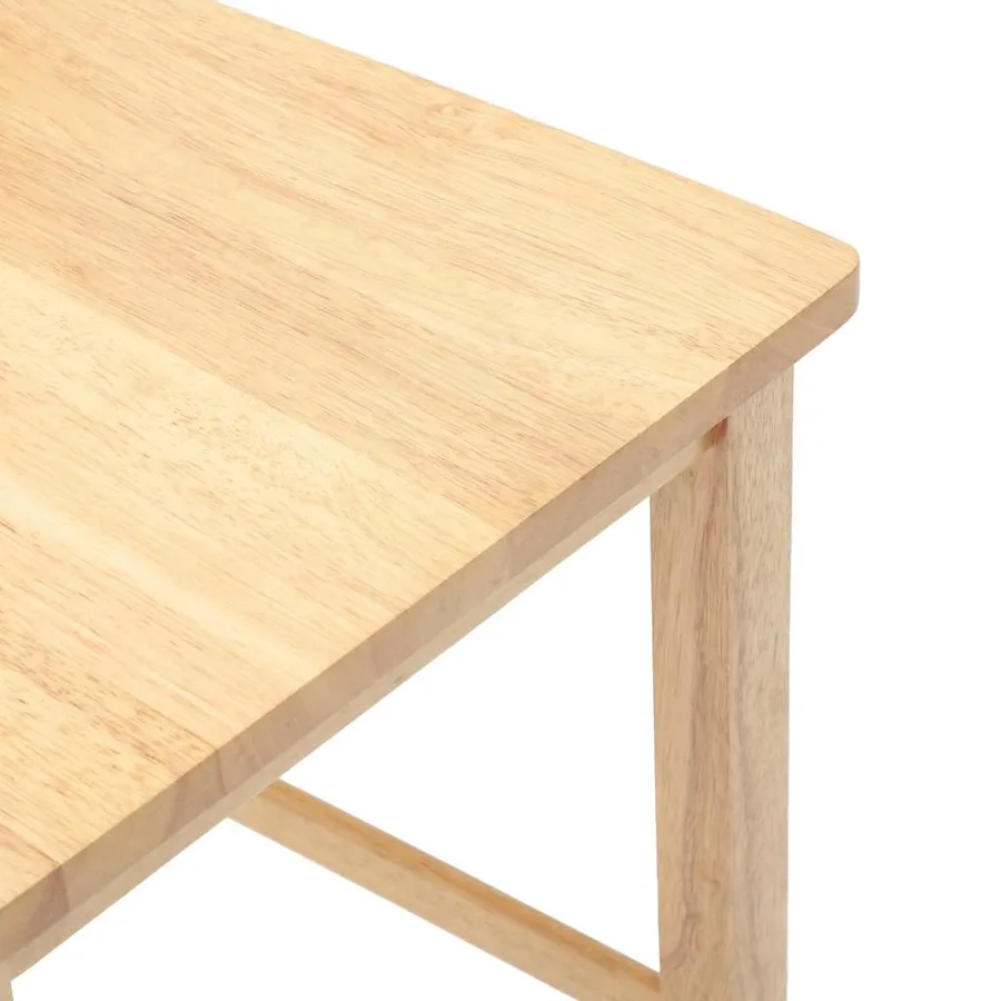 Tabourets de bar (lot de 2) en bois massif naturel et caoutchouc - 8
