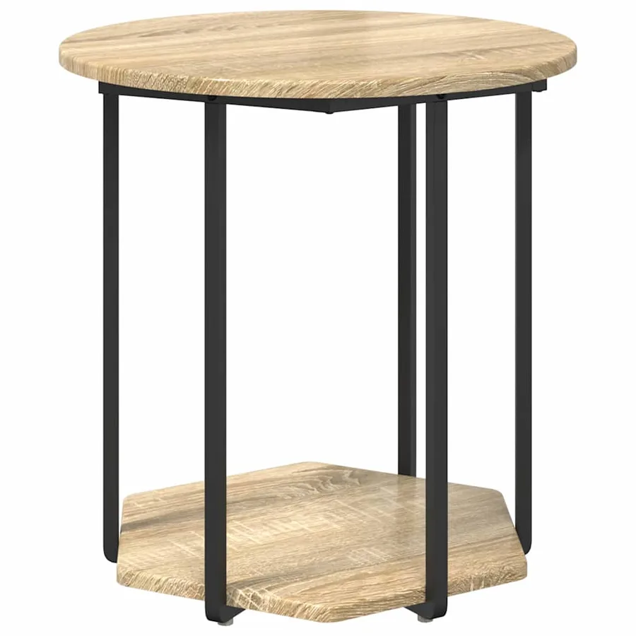 Ensemble de tables d'appoint avec étagère 2 pcs Marron - 5