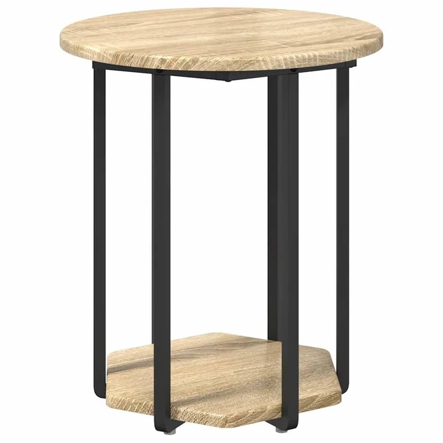 Ensemble de tables d'appoint avec étagère 2 pcs Marron - 6