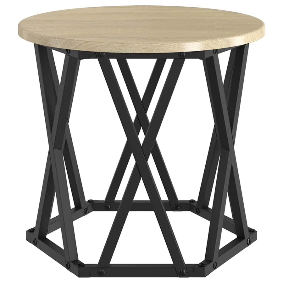 Table d'appoint empilable 3 pcs Chêne Sonoma - 7