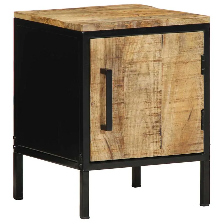 Cabinet de chevet 2 pcs Marron et Noir 30 x 30 x 40 cm - 2