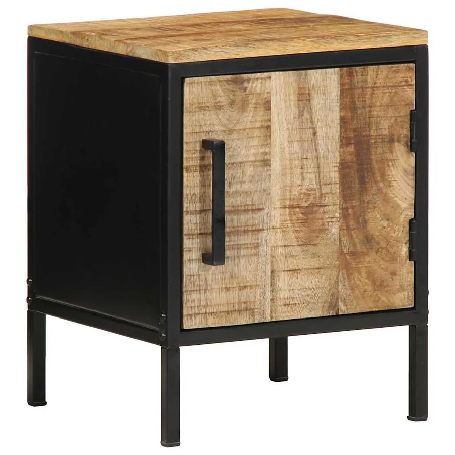 Cabinet de chevet 2 pcs Marron et Noir 30 x 30 x 40 cm - 3