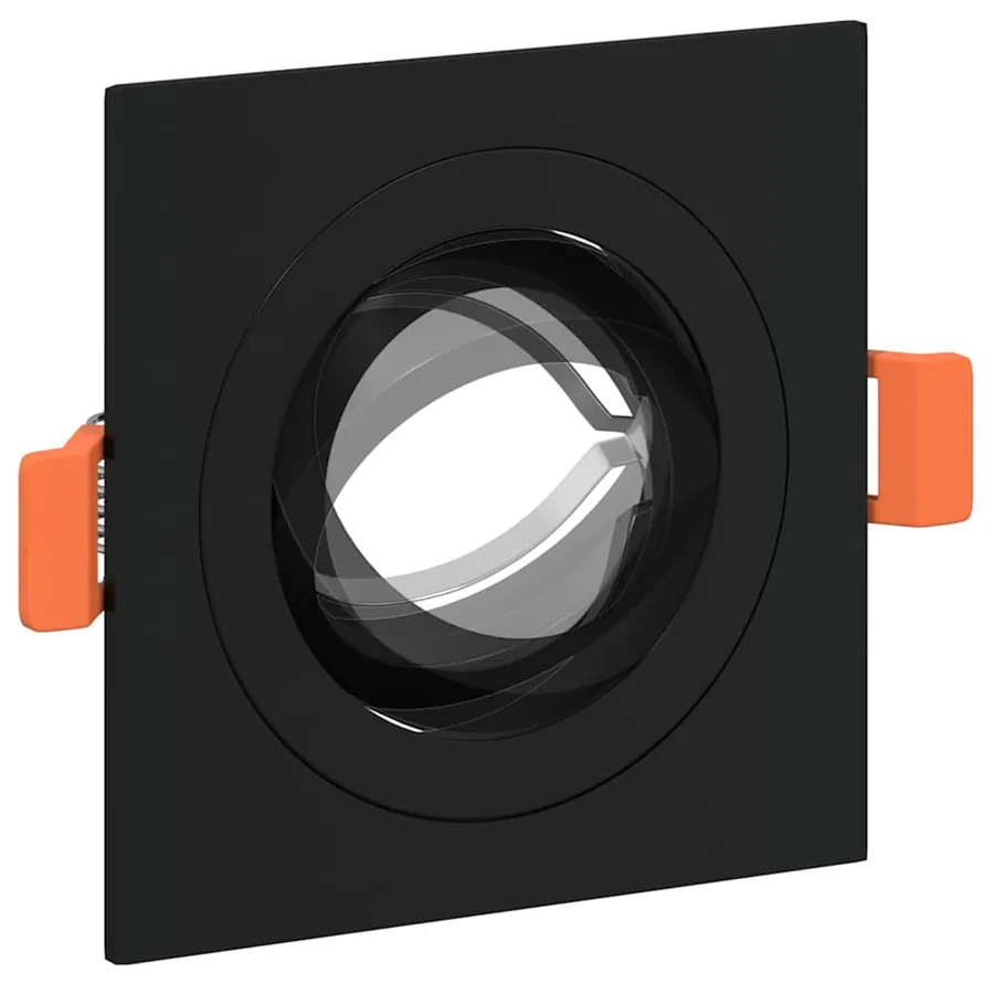 Projecteur 6 pcs Noir 9 x 9 x 2 cm Aluminium - 12