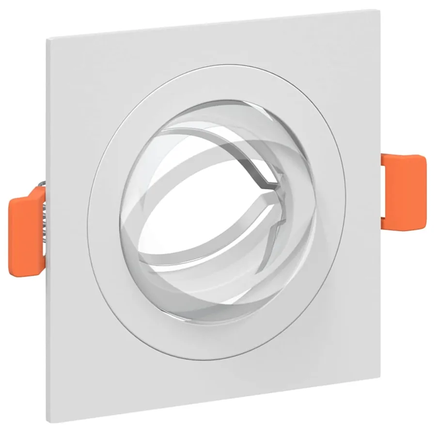 Projecteur 12 pcs Blanc 9 x 9 x 2 cm Aluminium - 12