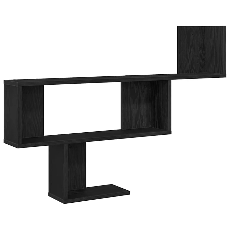 Étagère murale en chêne noir 100 x 15 x 70 cm bois d'ingénierie - 2