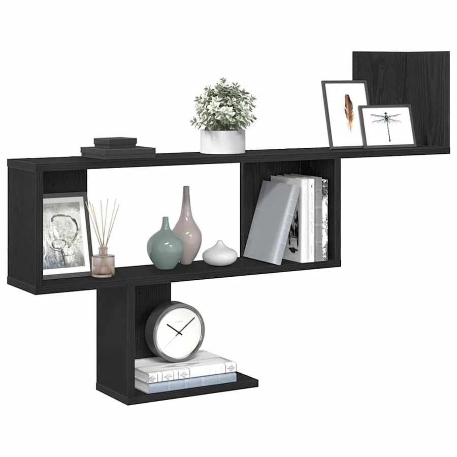 Étagère murale en chêne noir 100 x 15 x 70 cm bois d'ingénierie - 4