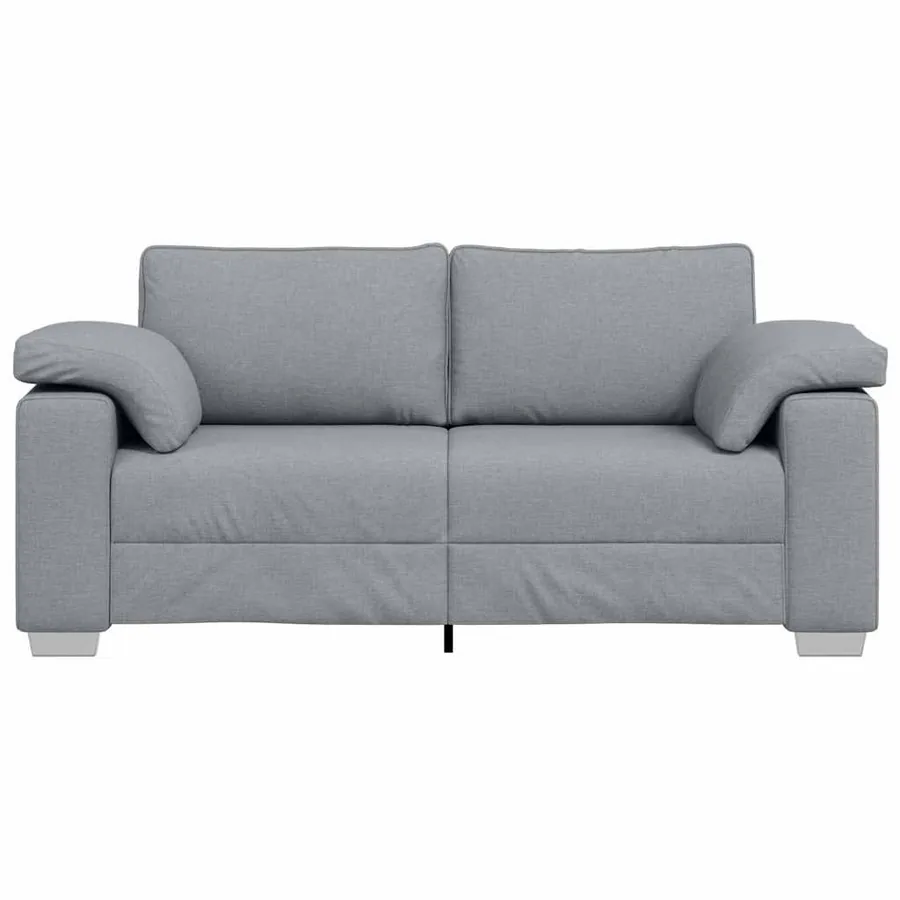Canapé deux places Gris clair 180 cm tissu - 4