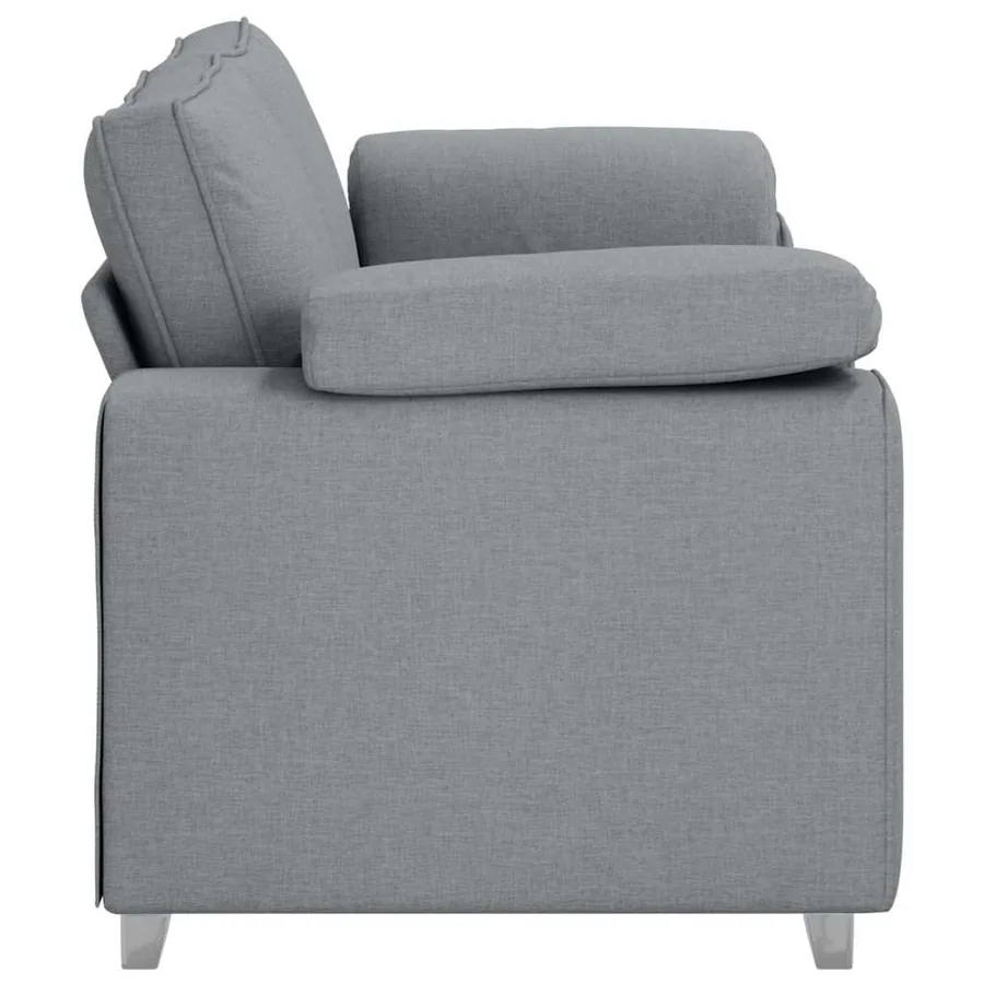 Canapé deux places Gris clair 180 cm tissu - 5