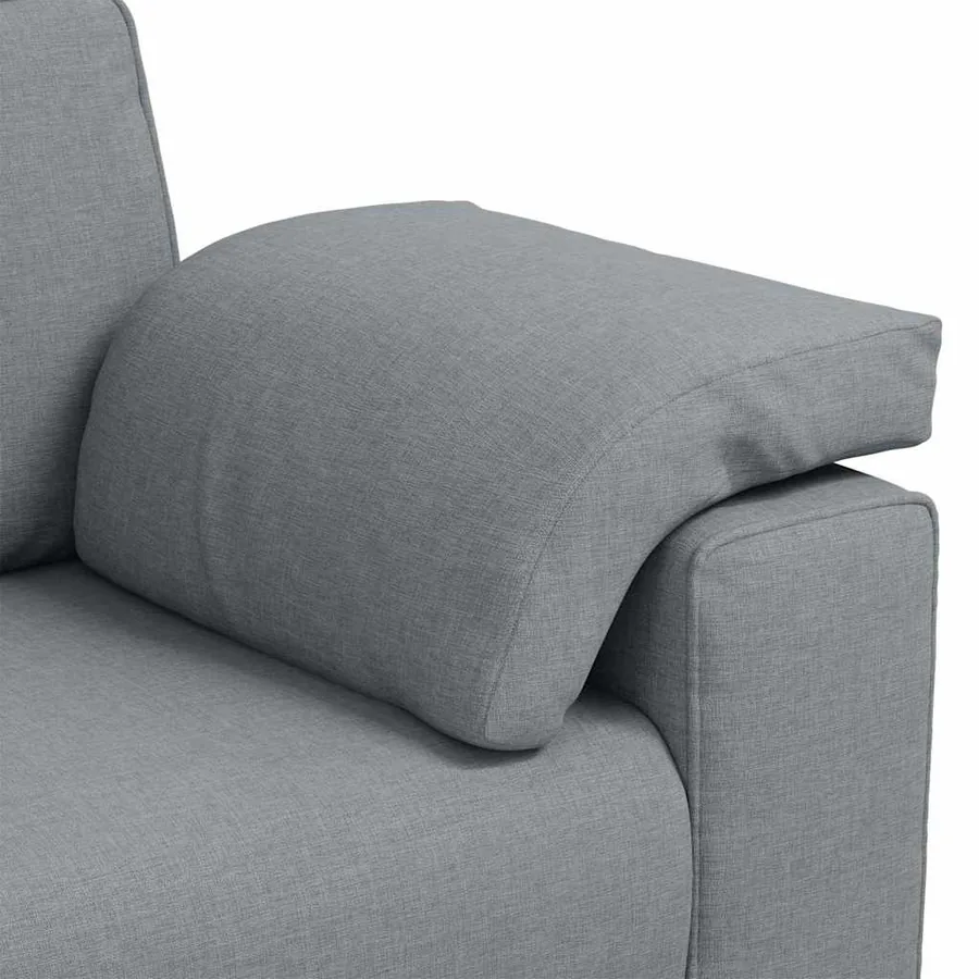 Canapé deux places Gris clair 180 cm tissu - 7