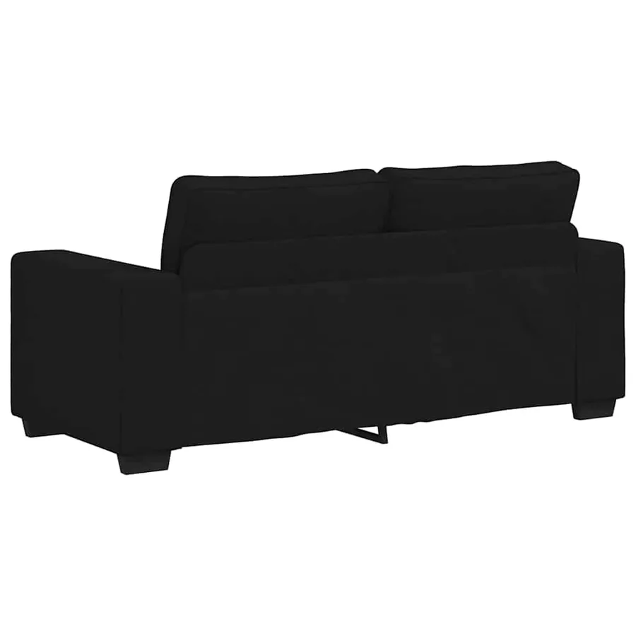Canapé à 2 places noir 180x77x82 cm tissu - 6