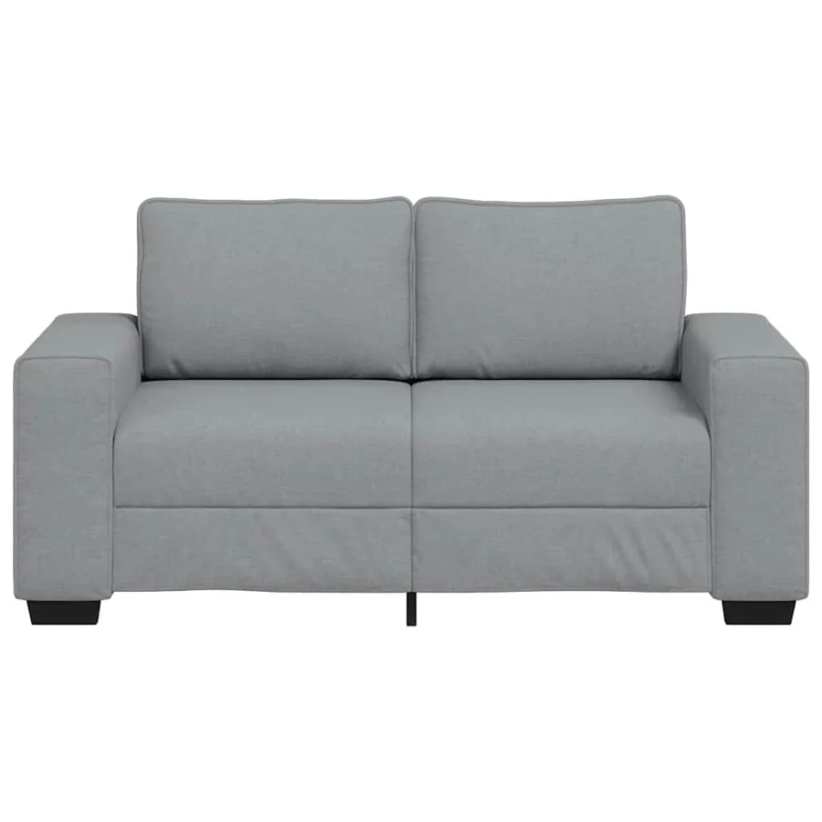 Canapé à 2 places gris clair 160x77x82 cm tissu - 4