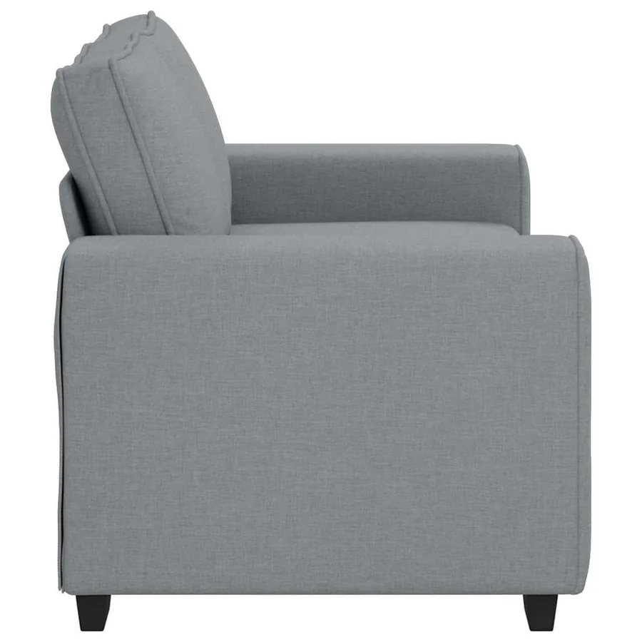Canapé à 2 places gris clair 160x77x82 cm tissu - 5
