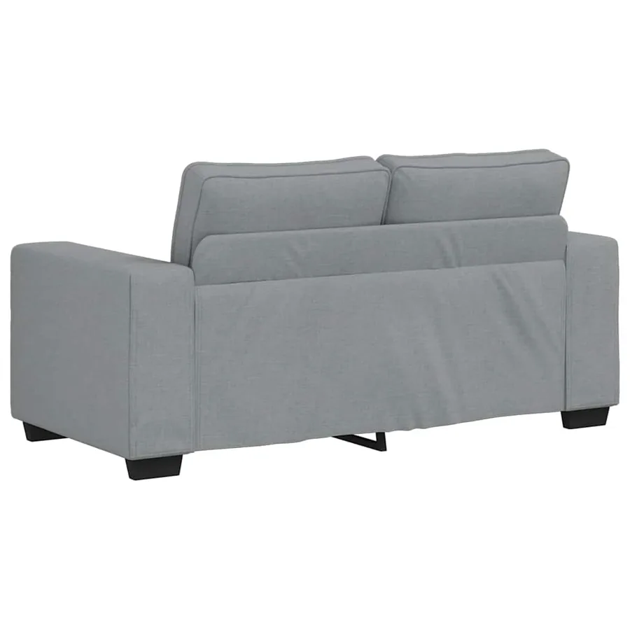 Canapé à 2 places gris clair 160x77x82 cm tissu - 6