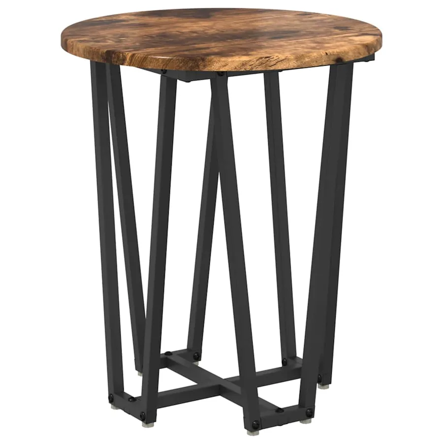Ensemble de tables d'appoint 2 pcs Chêne fumé et noir - 6