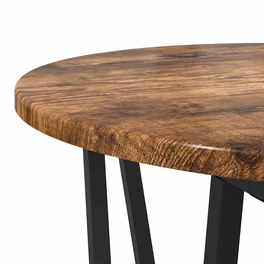 Ensemble de tables d'appoint 2 pcs Chêne fumé et noir - 7