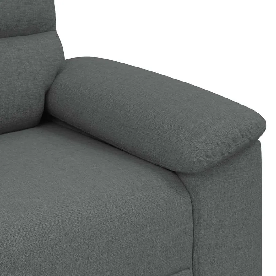 Canapé à 2 places gris foncé 180x81x84 cm tissu - 7