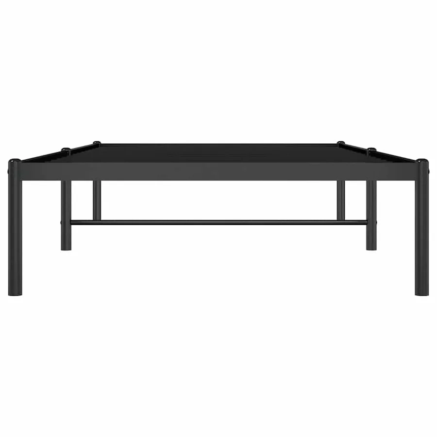 Cadre de lit métal sans matelas noir 90x190 cm - 5