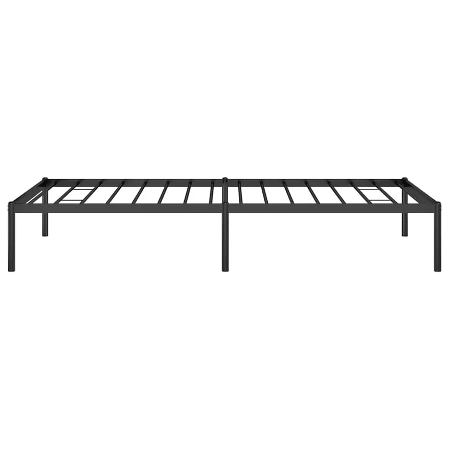 Cadre de lit métal sans matelas noir 90x190 cm - 6