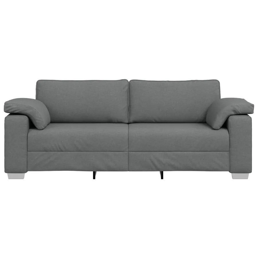 Sofa 3 places Gris foncé 220 cm tissu - 4