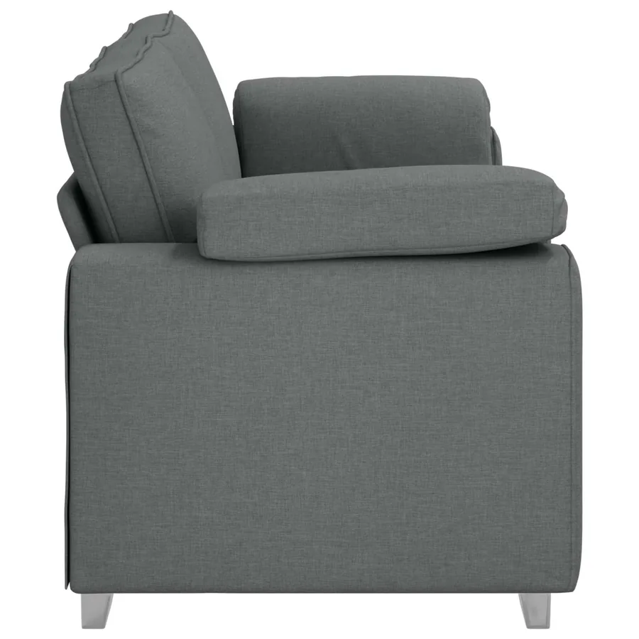 Sofa 3 places Gris foncé 220 cm tissu - 5