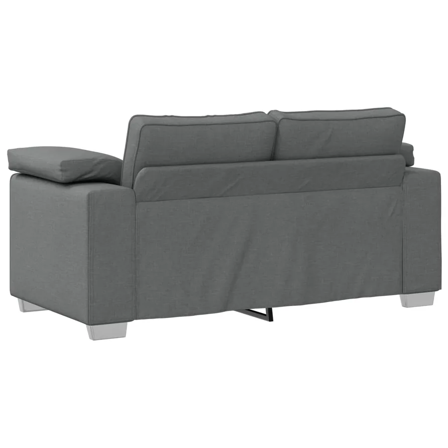 Canapé 2 pcs Gris foncé 219 x 80 x 82 cm tissu - 6