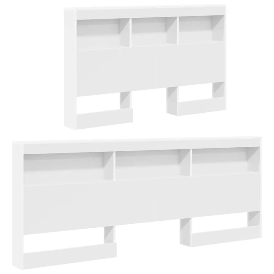 Tête de lit de rangement Blanc 207,5 x 137,5 x 76,5 cm - 5