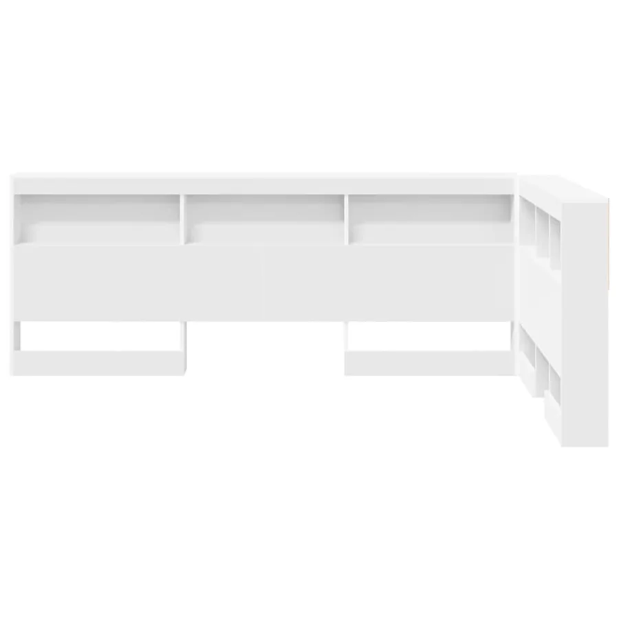 Tête de lit de rangement Blanc 207,5 x 137,5 x 76,5 cm - 6
