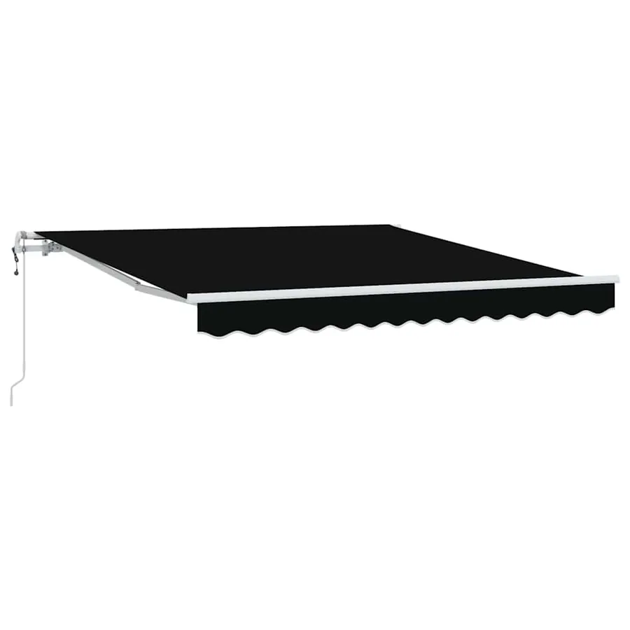 Auvent rétractable Noir 300 x 250 cm Tissu et Aluminium - 2