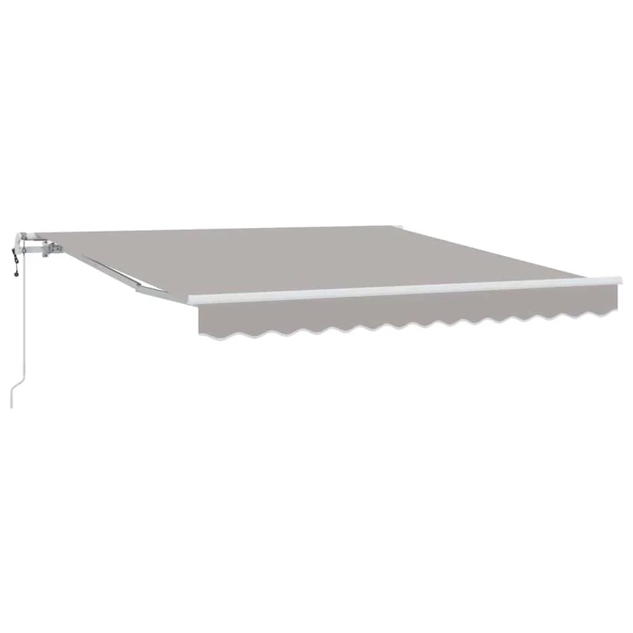 Auvent rétractable Gris clair 300 x 250 cm Tissu et Aluminium - 2