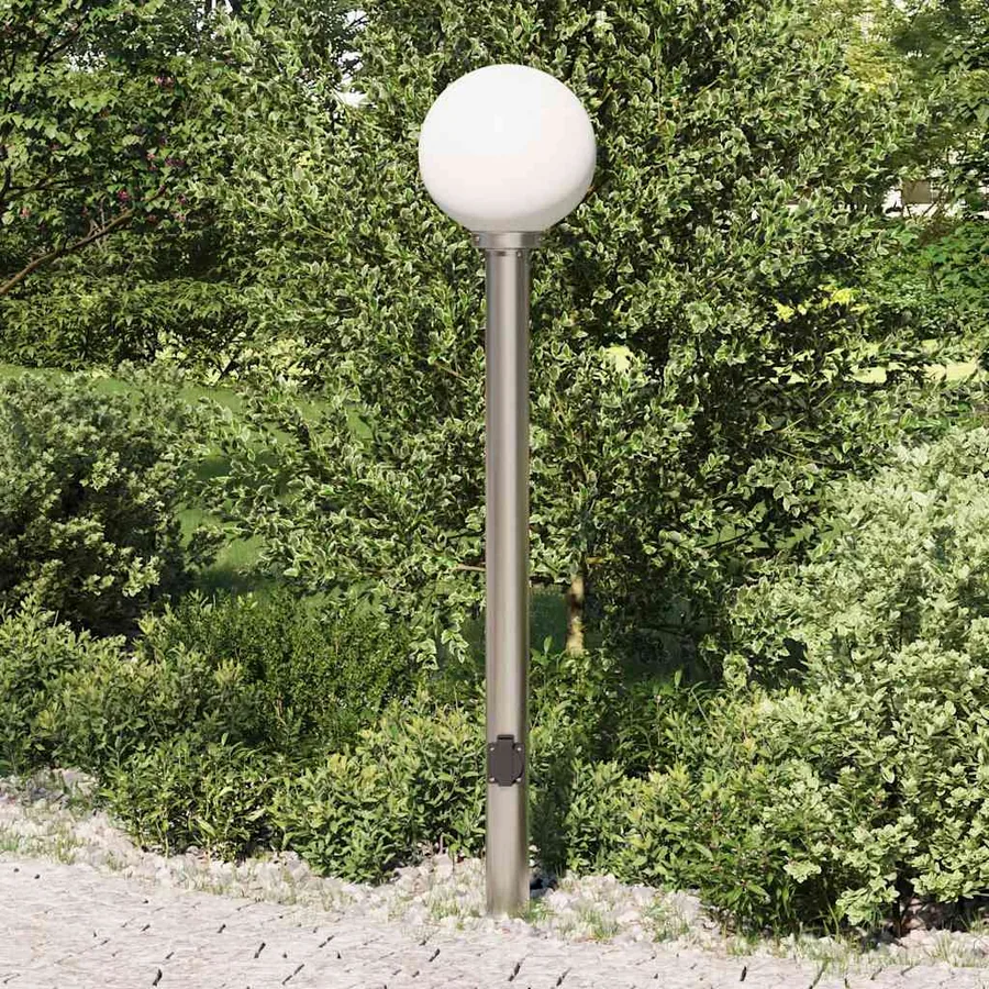 Borne lumineuse avec sortie 120 cm en acier inoxydable IP44 - 3