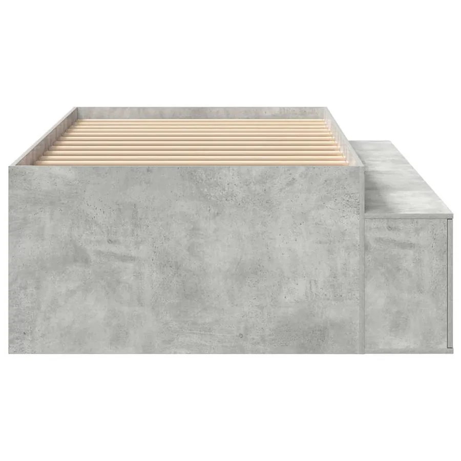 Cadre de lit Gris béton 70 x 190 cm Bois d'ingénierie - 6