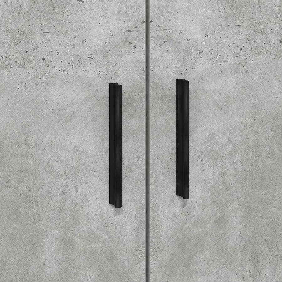 Cadre de lit Gris béton 70 x 190 cm Bois d'ingénierie - 9
